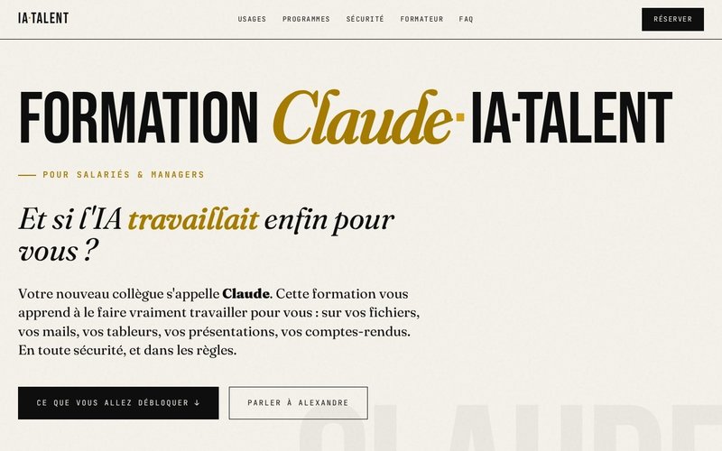 Formation Claude