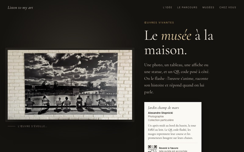 Listen to my art — Musée à la maison